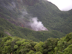 Dominica Ecotourism: The Boiling Lake From a Distance