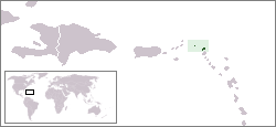 Map of Anguilla: Location in the Caribbean Islands